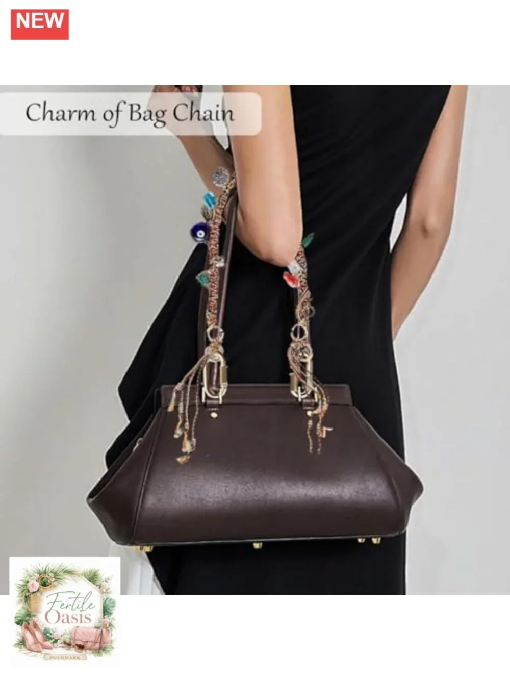 Braided Rope Chain Beaded Keychain for Handbag Purse Backpack Accessories Women